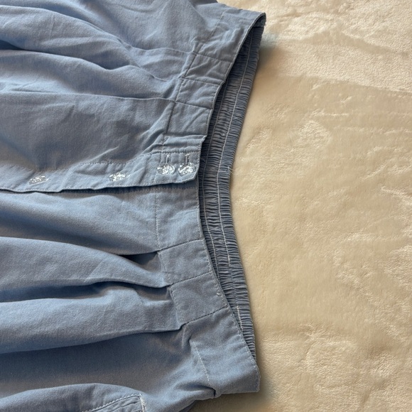 Women's Vintage Light Blue Cotton Button-Front A-Line Skirt Napa Valley - Size L - Picture 10 of 11